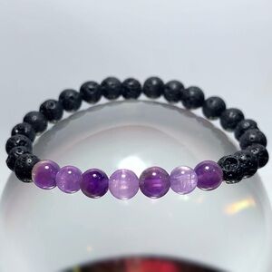 Brazil Amethyst & Lava Rock Oil Diffuser Bracelet!